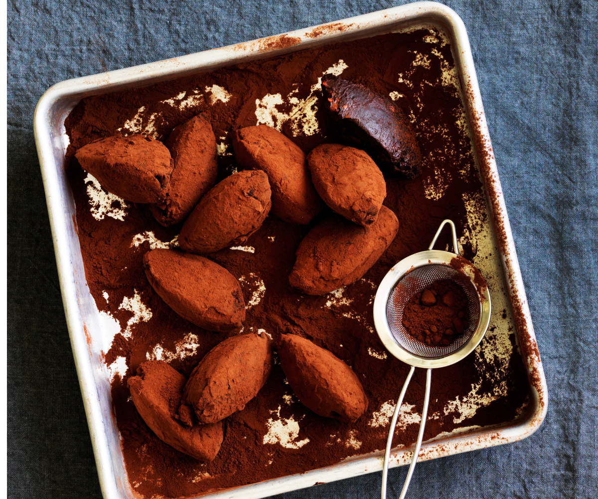 Raspberry chocolate truffles