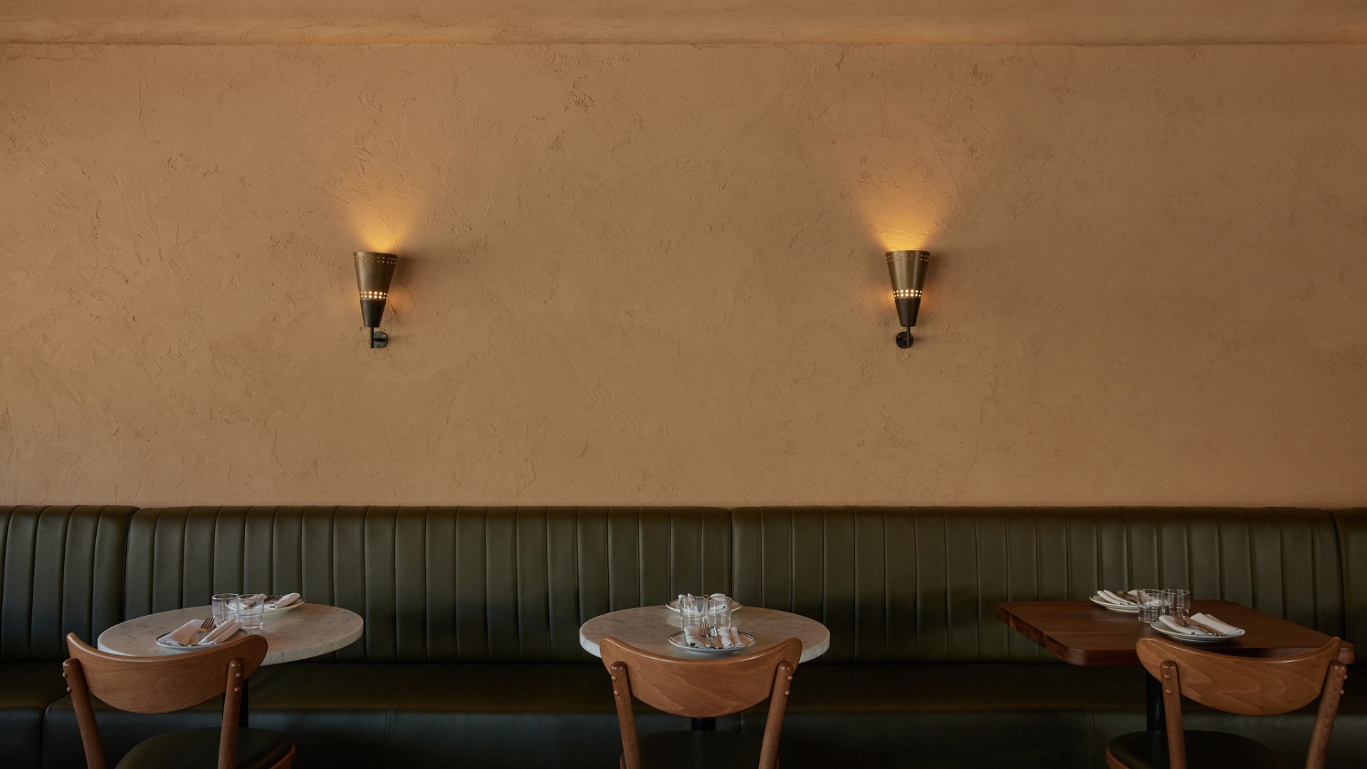 The very minimal dining room at Bistro Livi in Murwillumbah near Byron Bay.