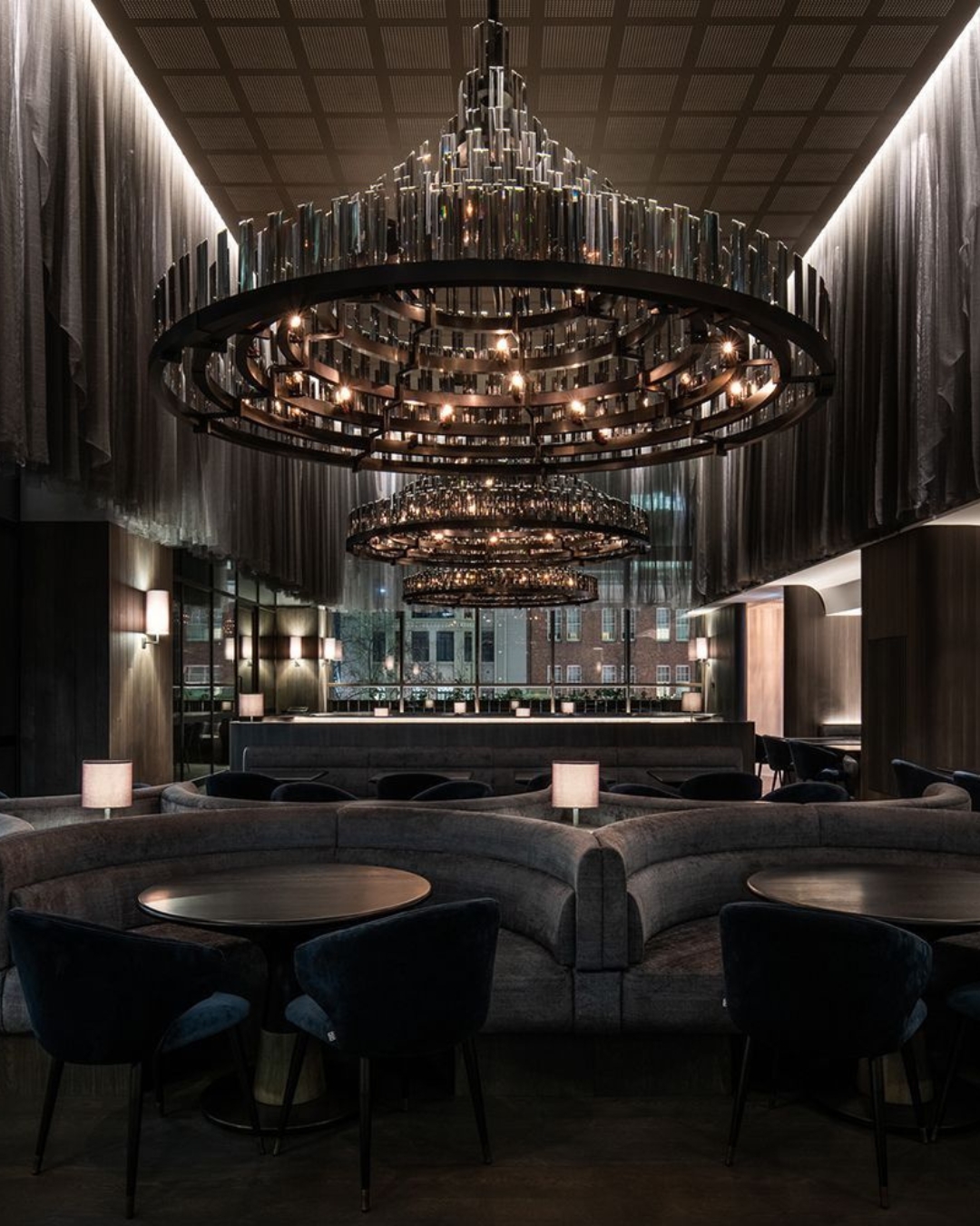The dining room at Society is full of grandeur 
