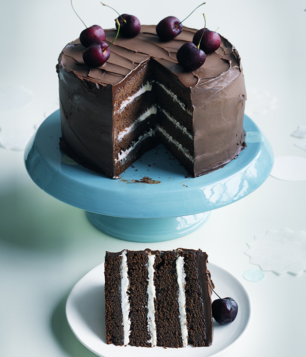 Fudgy chocolate-cherry cake
