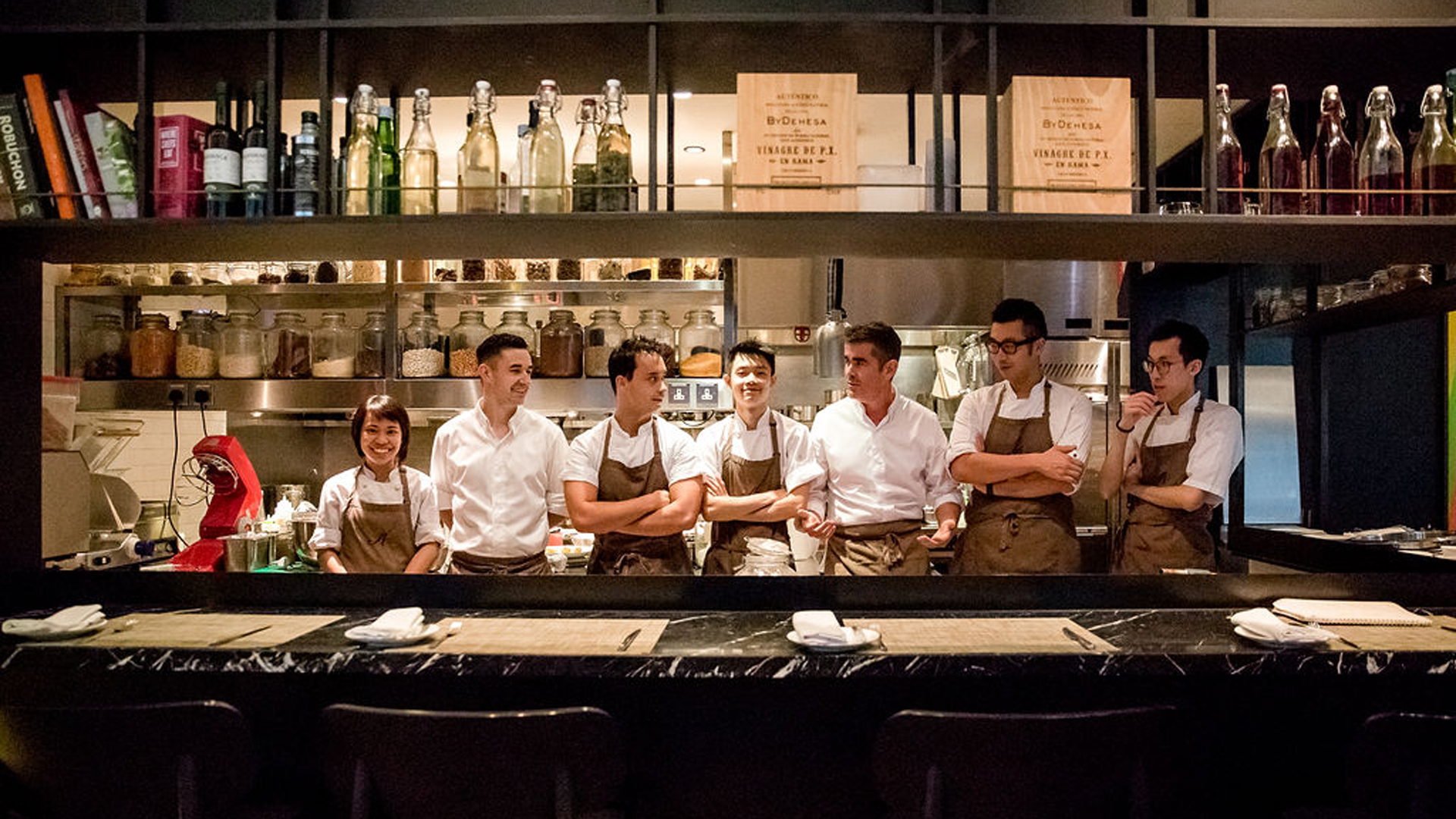 The award-winning team at Michelin star restaurant Arcane in Hong Kong