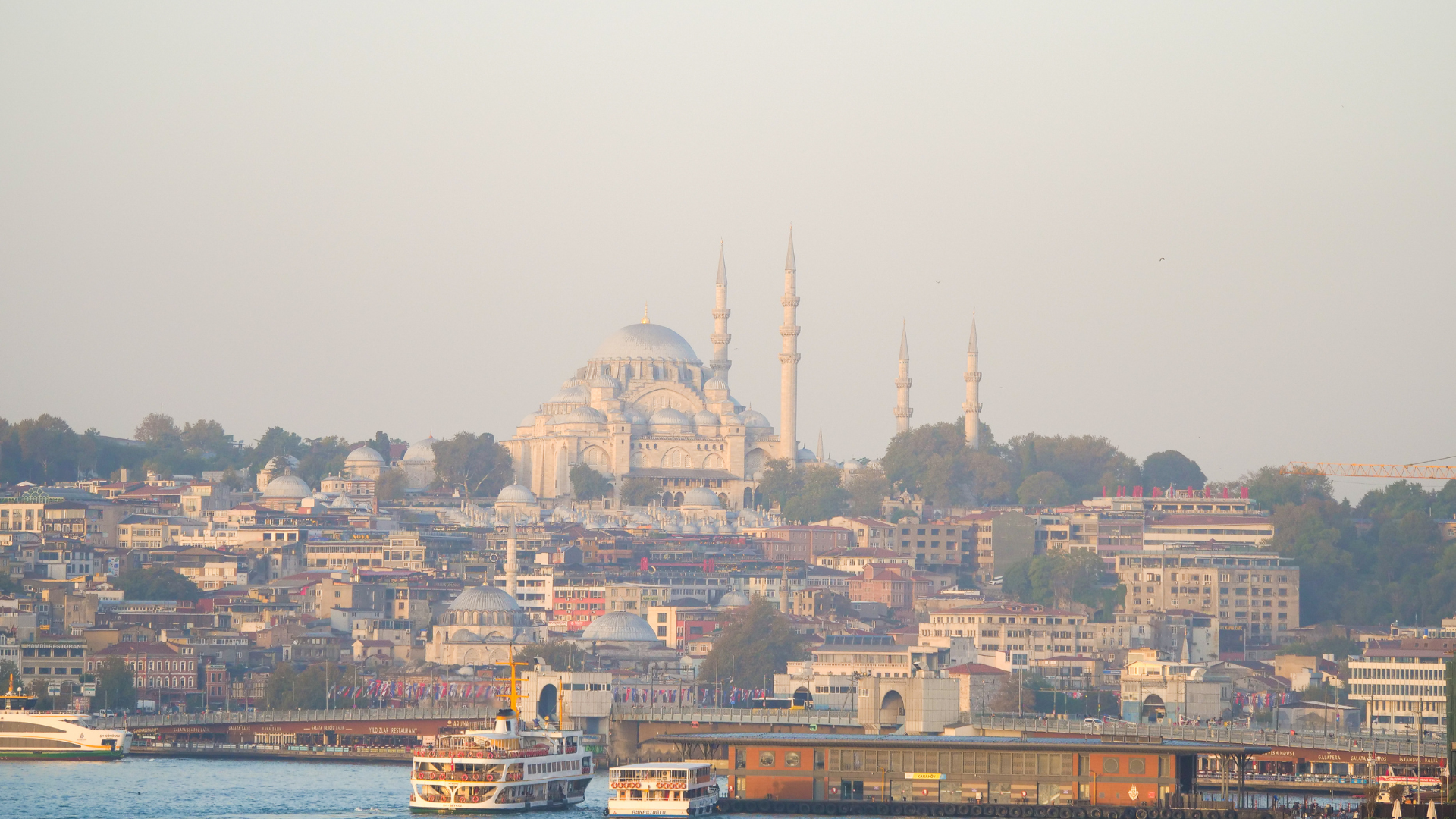 The view of Istanbul city from Silver Ray docking point