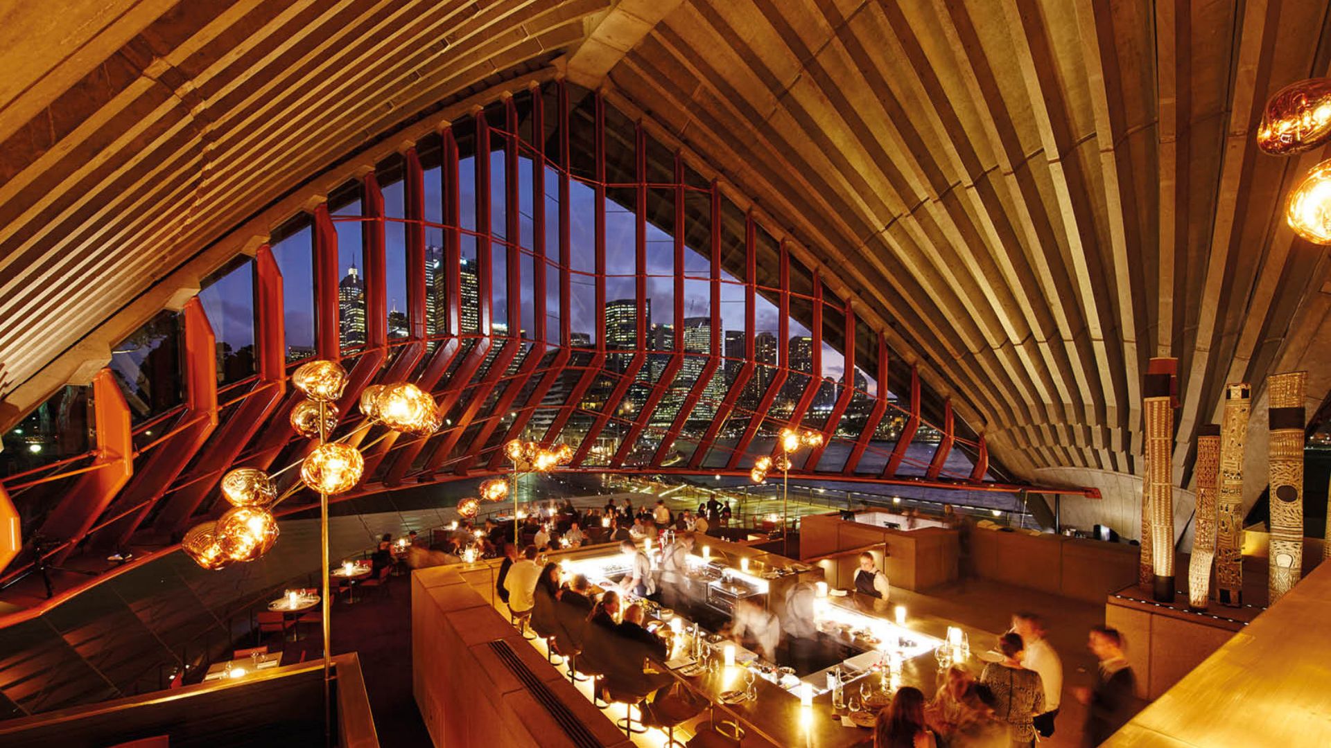 The impressive Bennelong dining space suits a special date night. 