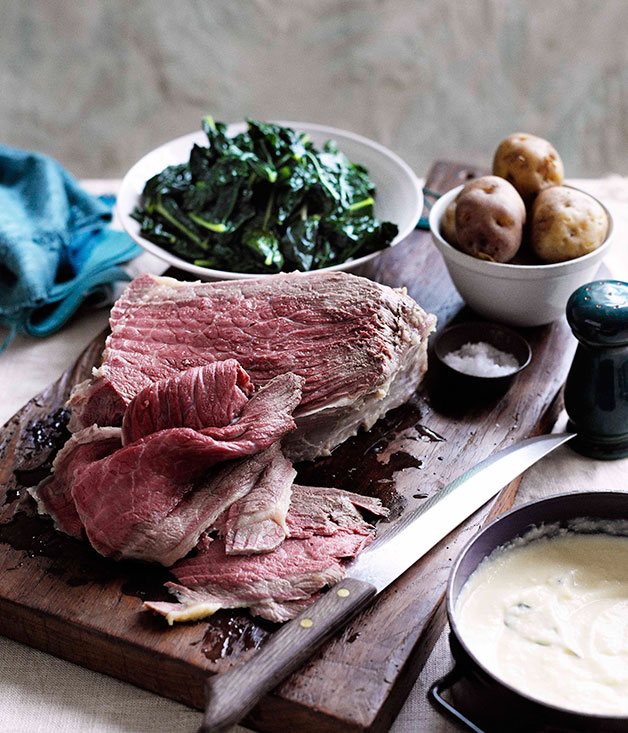 Corned beef with Soubise sauce