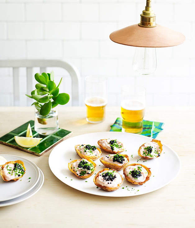 Potato skins with whipped cod roe recipe - Luxembourg, Melbourne ...