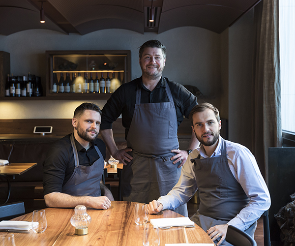 Matilda head chef Tim Young, executive chef and owner Scott Pickett and chef Steve Nairn.