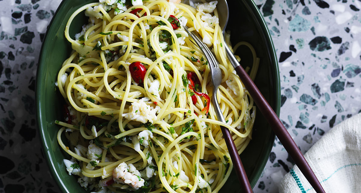Spaghetti and spanner crab meat recipe Gourmet Traveller