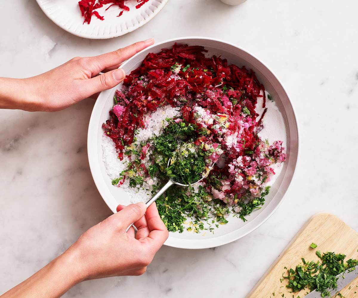 Salmon gravlax recipe, step by step Gourmet Traveller